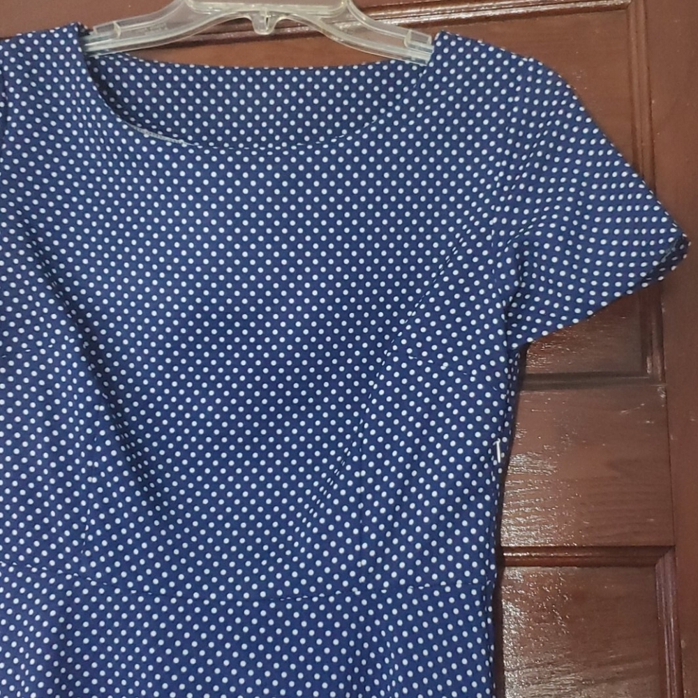 Midi A-line Polka Dot Dress